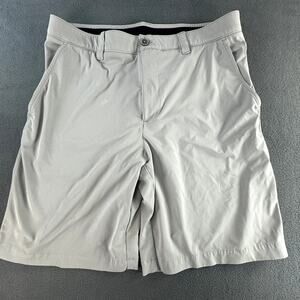 Southern Tide Brrr Shorts Mens 36 Gray Nylon Stretch Flat Front Golf Chino‎